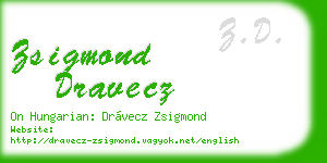 zsigmond dravecz business card
